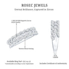 Baguette and Round Cut Zircon Braided Anniversary Ring AAAA - Rosec Jewels