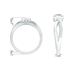 Rosec Jewels-Round Cut Zircon Infinity Solitaire Ring in Prong Setting