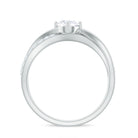 Rosec Jewels-Round Cut Zircon Infinity Solitaire Ring in Prong Setting