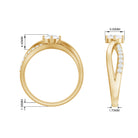Rosec Jewels-Round Cut Zircon Infinity Solitaire Ring in Prong Setting