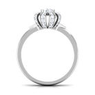 Classic Zircon Floral Engagement Ring AAAA - Rosec Jewels
