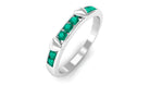 Rosec Jewels-Natural Emerald Heart Eternity Ring in Channel Setting