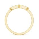 Rosec Jewels-Princess Cut Real Emerald Band Ring in Channel Setting