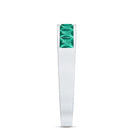 Princess Cut Lab Created Emerald Eternity Band in Channel Setting AAAA - Rosec Jewels