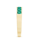 Princess Cut Lab Created Emerald Eternity Band in Channel Setting AAAA - Rosec Jewels