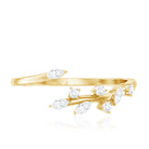 Marquise and Round Shape Natural Diamond Wrap Ring Natural - ( HI-SI ) - Rosec Jewels