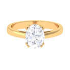Certified 2 CT Moissanite Oval Cut Engagement Ring D-VS1 - Rosec Jewels