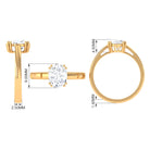 Certified 2 CT Moissanite Oval Cut Engagement Ring D-VS1 - Rosec Jewels