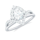 1.50 Carat Pear Solitaire Moissanite Designer Engagement Ring Moissanite - ( D-VS1 ) - Color and Clarity - Rosec Jewels