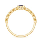 Rosec Jewels-Pear Cut 0.5 Carat Blue Sapphire Engagement Ring with Diamonds