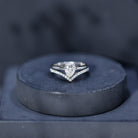 Pear Cut Solitaire Moissanite Engagement Ring with Enhancer D-VS1 - Rosec Jewels