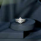 Brilliant Cut Moissanite Trio Wedding Ring Set For Women D-VS1 - Rosec Jewels