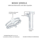 Rosec Jewels-Pear Moissanite Double Band Engagement Ring with Enhancer