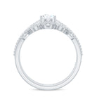 Rosec Jewels-Pear Moissanite Double Band Engagement Ring with Enhancer
