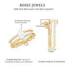 Rosec Jewels-Pear Moissanite Double Band Engagement Ring with Enhancer