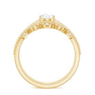Rosec Jewels-Pear Moissanite Double Band Engagement Ring with Enhancer