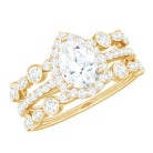 Rosec Jewels-Pear Shaped Cubic Zirconia Trio Wedding Ring Set for Women
