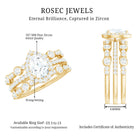 Rosec Jewels-Pear Shaped Cubic Zirconia Trio Wedding Ring Set for Women
