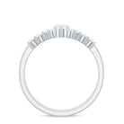 Rosec Jewels-Marquise Cut Moissanite Engagement Ring with V-Shaped Wedding Band