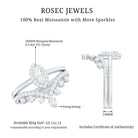 Rosec Jewels-Marquise Cut Moissanite Halo Wedding Ring Set For Women