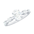 Oval Cubic Zirconia Solitaire Engagement Ring for Women AAAA - Rosec Jewels