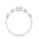 Oval Cubic Zirconia Solitaire Engagement Ring for Women AAAA - Rosec Jewels