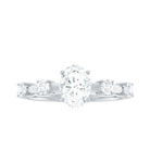 Oval Cubic Zirconia Solitaire Engagement Ring for Women AAAA - Rosec Jewels