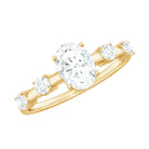 Oval Cubic Zirconia Solitaire Engagement Ring for Women AAAA - Rosec Jewels