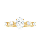 Oval Cubic Zirconia Solitaire Engagement Ring for Women AAAA - Rosec Jewels