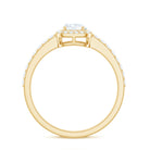 2 CT Oval Cut Zircon Halo Engagement Ring with Side Stones AAAA - Rosec Jewels