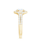 2.25 CT Oval Cut Zircon Engagement Ring with Split Shank AAAA - Rosec Jewels