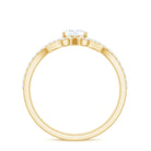 2.25 CT Oval Cut Zircon Engagement Ring with Split Shank AAAA - Rosec Jewels