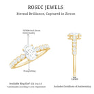 1.75 CT Prong Set Oval Cubic Zirconia Solitaire Engagement Ring AAAA - Rosec Jewels
