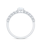 1.75 CT Prong Set Oval Cut Zircon Solitaire Engagement Ring AAAA - Rosec Jewels