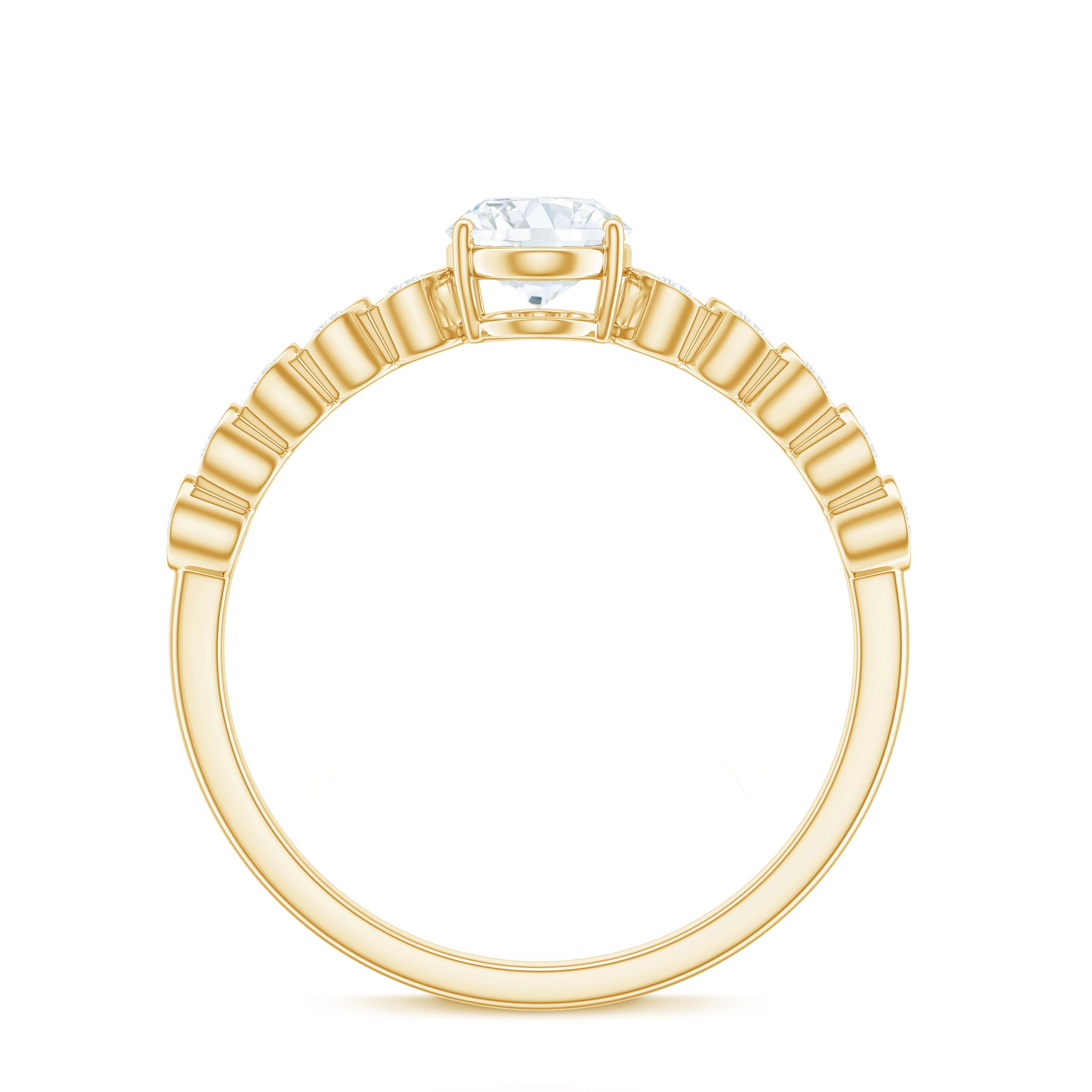 1.75 CT Prong Set Oval Cut Zircon Solitaire Engagement Ring AAAA - Rosec Jewels