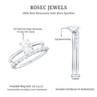 Rosec Jewels-Oval Cut Moissanite Solitaire Bridal Ring Set for Women