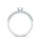Rosec Jewels-Oval Cut Moissanite Solitaire Bridal Ring Set for Women