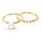 Rosec Jewels-Oval Cut Moissanite Solitaire Bridal Ring Set for Women