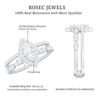 Marquise Cut Moissanite Double Band Engagement Ring with Certificate D-VS1 - Rosec Jewels
