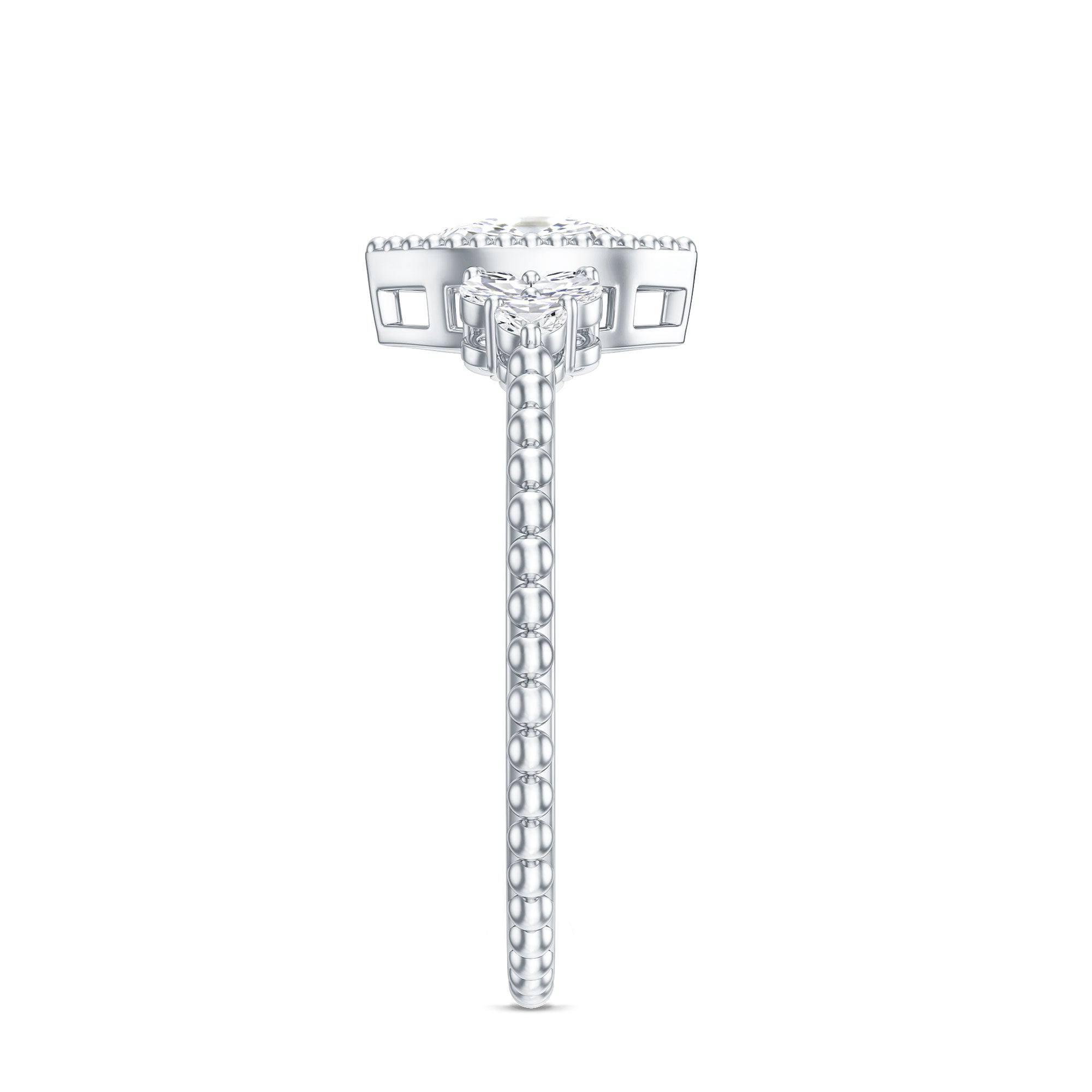 Marquise Cut Moissanite Vintage Looking Engagement Ring D-VS1 - Rosec Jewels
