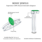 Rosec Jewels-Natural Marquise Emerald Diamond Promise Ring Set of 2