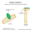 Rosec Jewels-Natural Marquise Emerald Diamond Promise Ring Set of 2