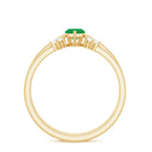 Rosec Jewels-Natural Marquise Emerald Diamond Promise Ring Set of 2