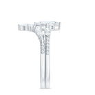Rosec Jewels-Marquise Cut Moissanite Wedding Ring Set with Beaded Detail