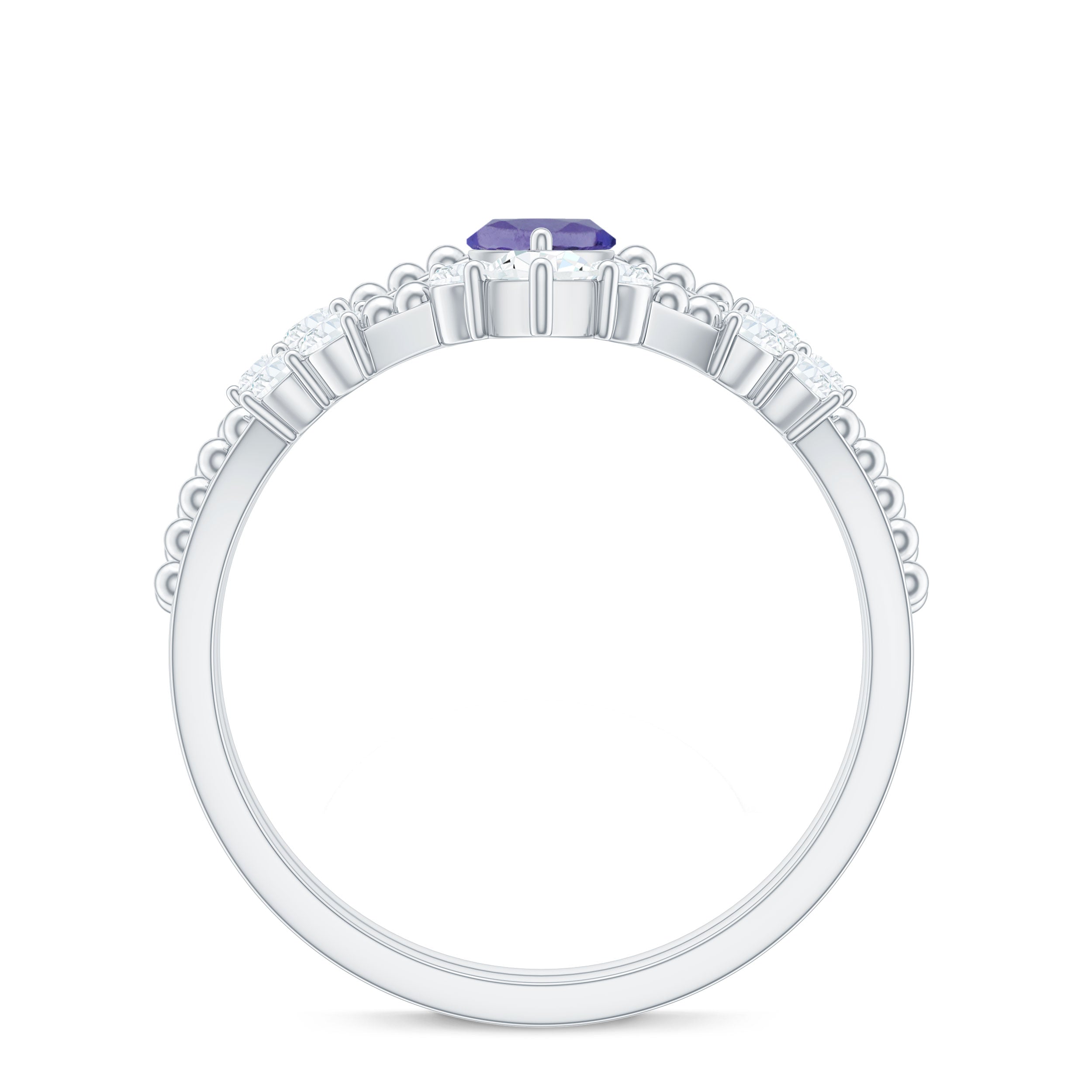 Rosec Jewels-Natural Marquise Tanzanite Diamond Engagement Ring Set