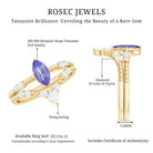 Rosec Jewels-Natural Marquise Tanzanite Diamond Engagement Ring Set