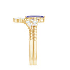 Rosec Jewels-Natural Marquise Tanzanite Diamond Engagement Ring Set