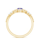 Rosec Jewels-Natural Marquise Tanzanite Diamond Engagement Ring Set