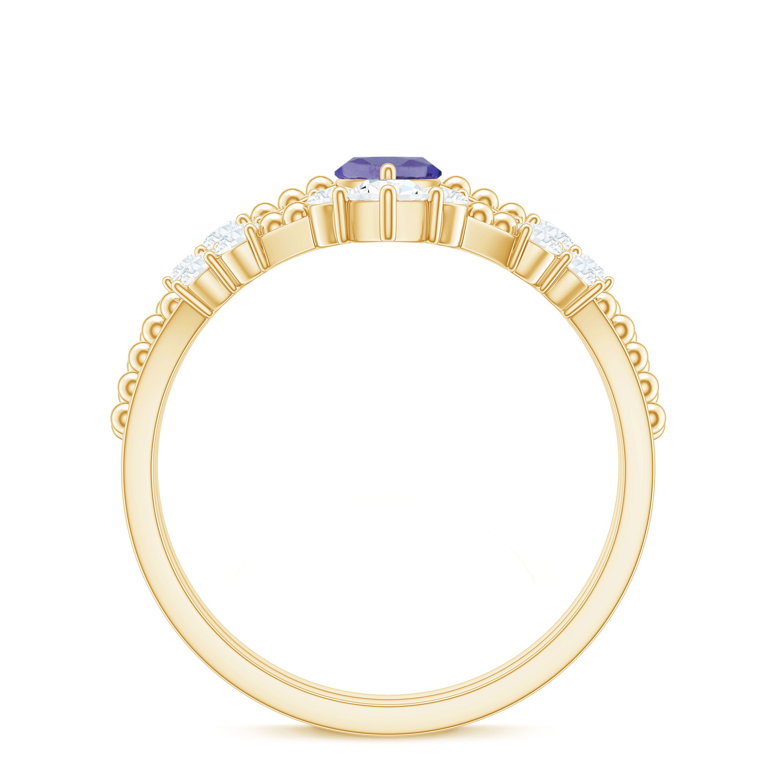 Rosec Jewels-Natural Marquise Tanzanite Diamond Engagement Ring Set