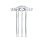 Princess Cut Moissanite Trio Bridal Ring Set with Certificate D-VS1 - Rosec Jewels